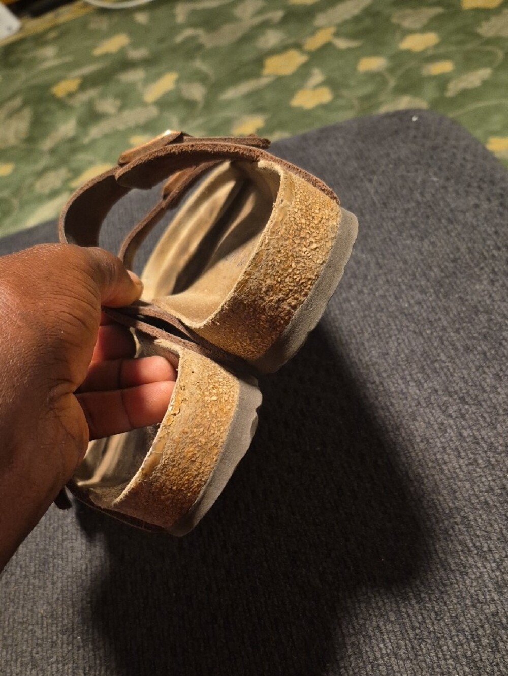 Birkenstock Brown Double Strap Leather Sandals - Picture 5 of 11